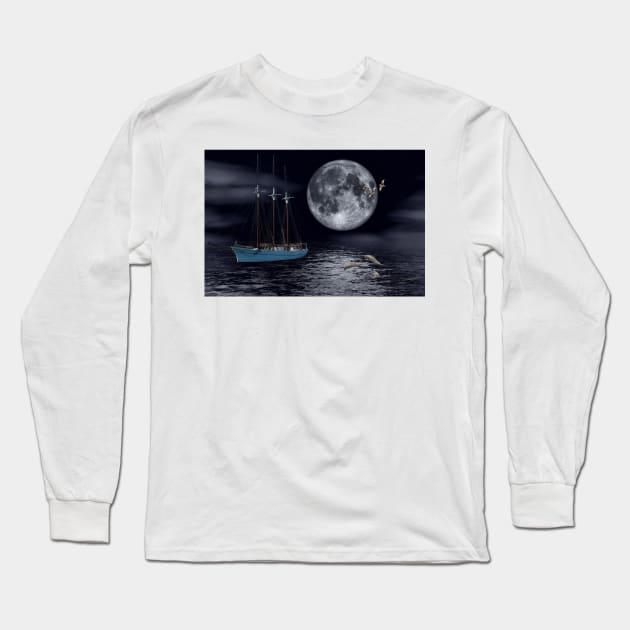 Fantasy Seascape Long Sleeve T-Shirt by JimDeFazioPhotography